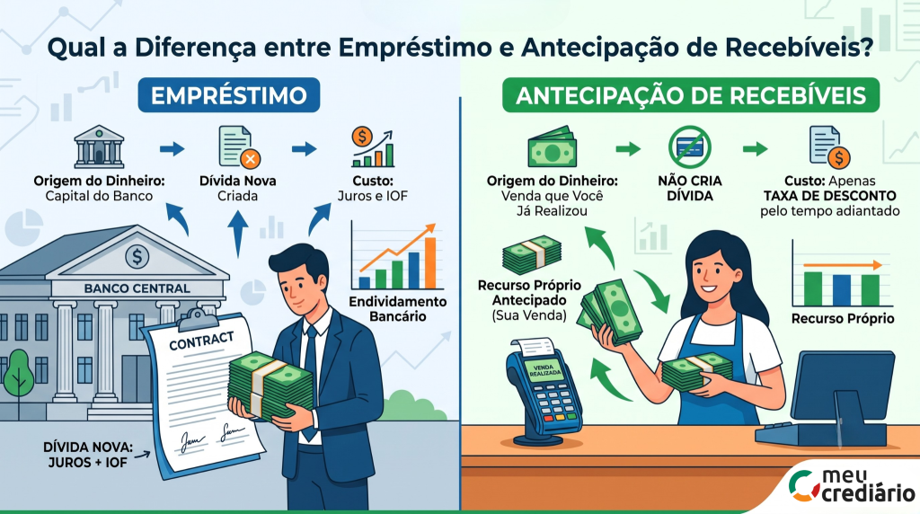 Este infográfico compara os dois conceitos financeiros para empresas